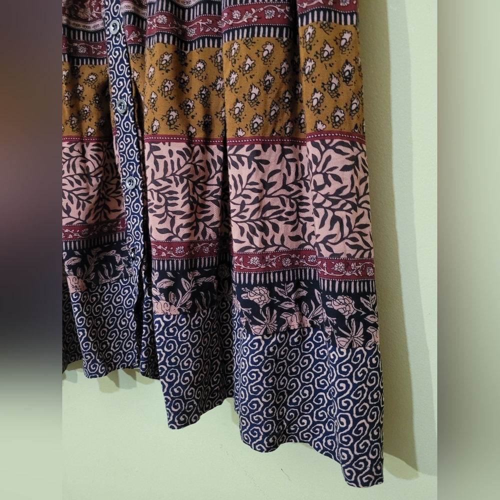 Hazel Anthropologie Patterned Button-down Shirt S… - image 4
